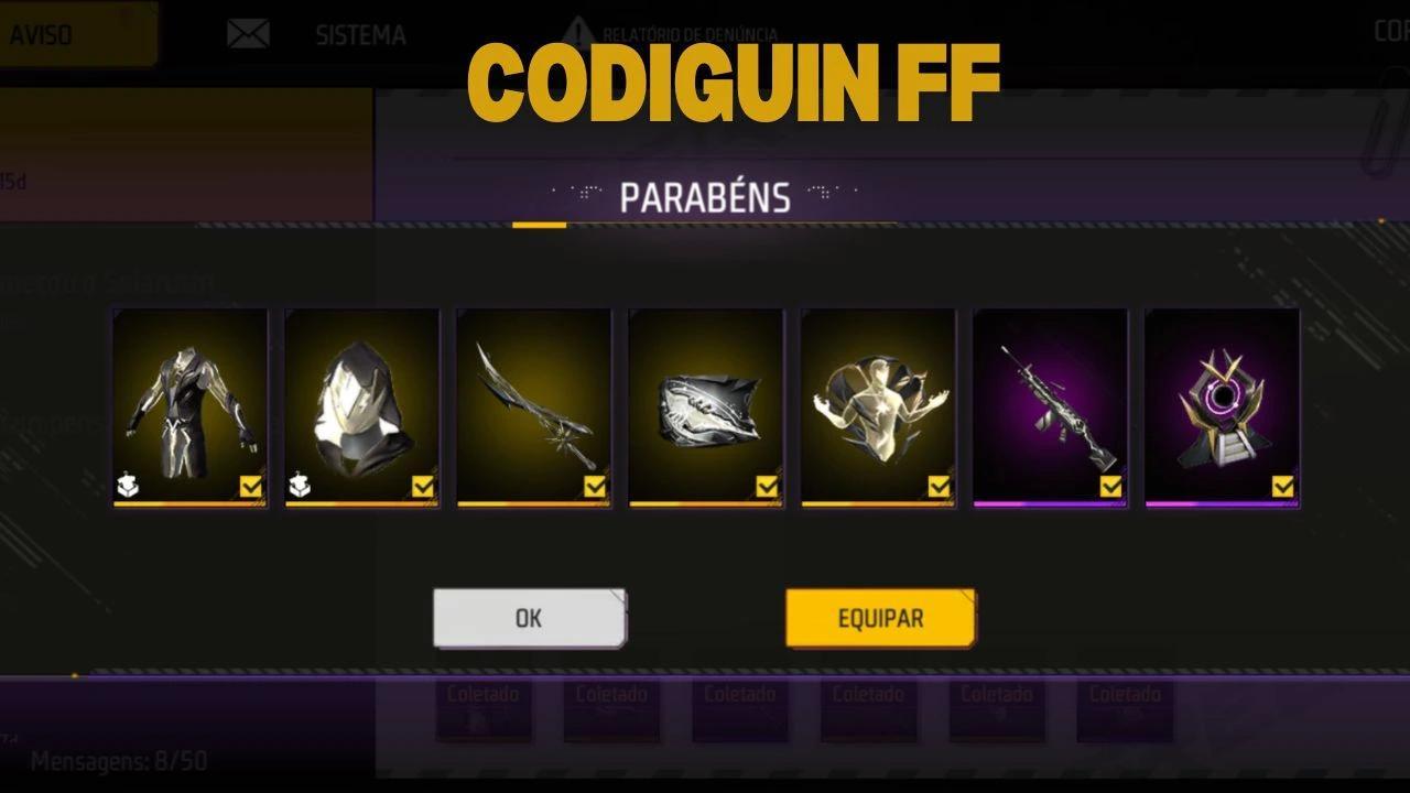 CODIGUIN FF 2025: Código Free Fire com “Conjunto Poder Cósmico”; Resgate em 24 de maio