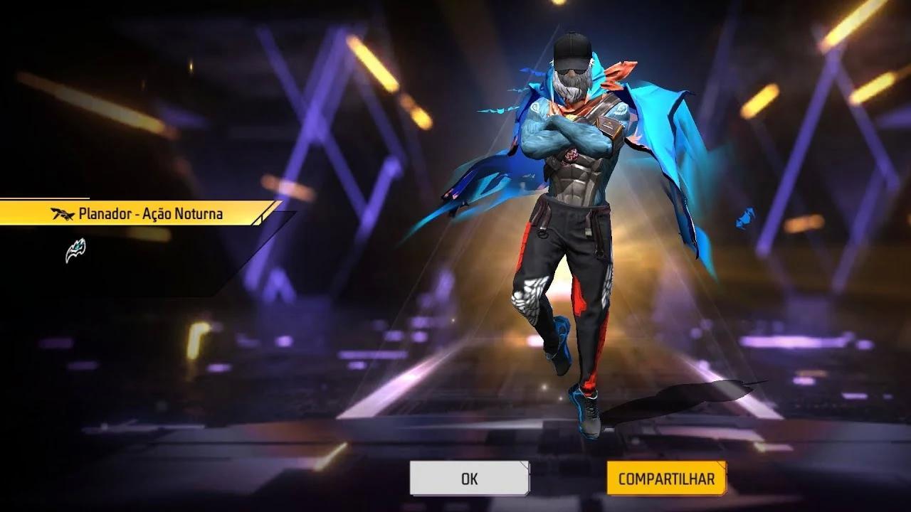 CODIGUIN FF 2025: Código Free Fire com “Planador - Ação Noturna”; Resgate no Rewards em 09 de maio