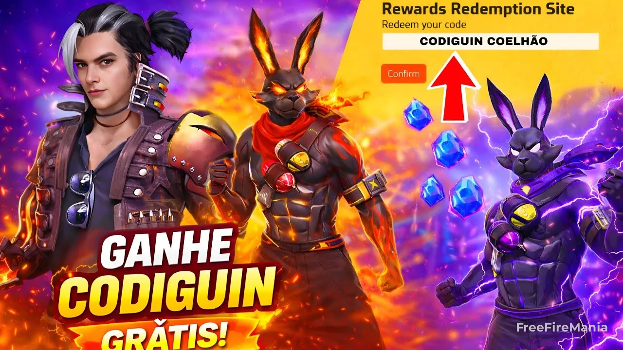 CODIGUIN FF 2026: Códigos Válidos para Resgatar em 18 de Abril