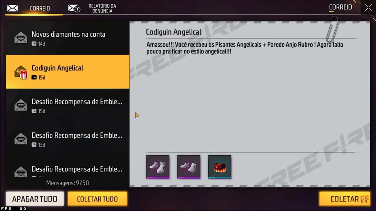 CODIGUIN FF: Código Free Fire Angelical para hoje (15); veja como resgatar no site Rewards