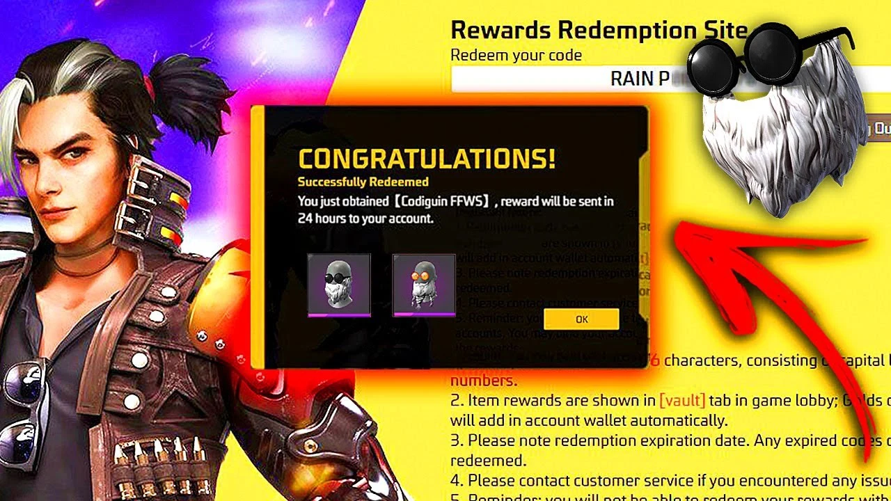CODIGUIN FF: código Free Fire da Barbinha (Máscara Antiga); Resgate no Rewards