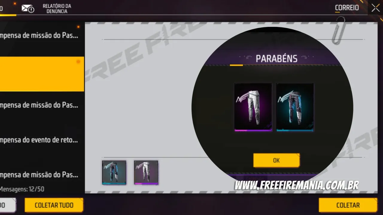 CODIGUIN FF: Free Fire libera código Calça Angelical (Azul); Resgate no Rewards