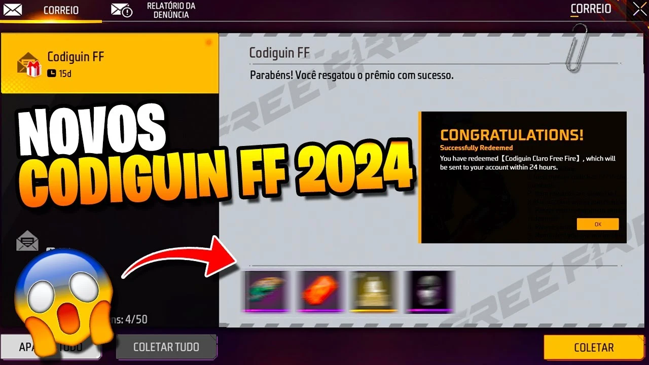 Codiguin FF Infinito 2024: Como conseguir Códigos Grátis no Free Fire