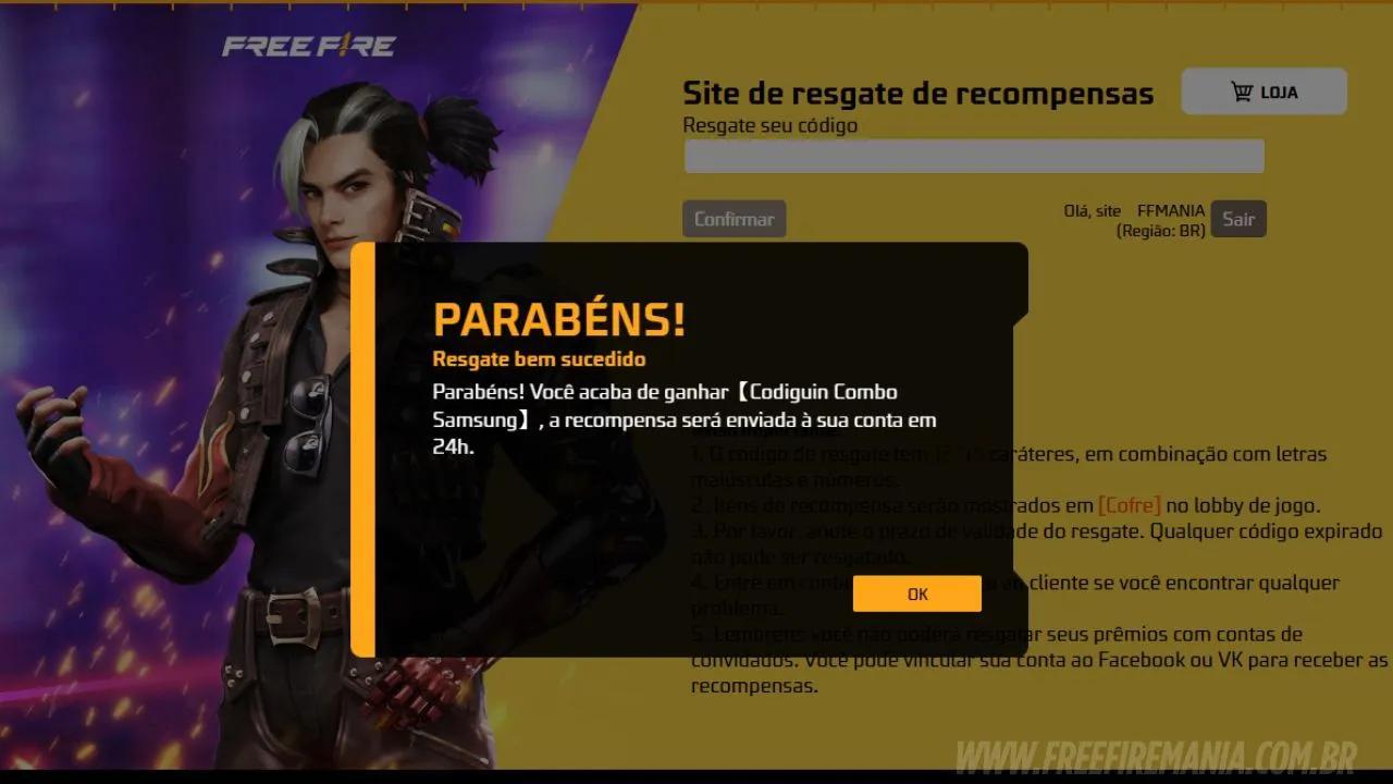 Codiguin FF Infinito: Resgate o Novo Código da Samsung no Free Fire!