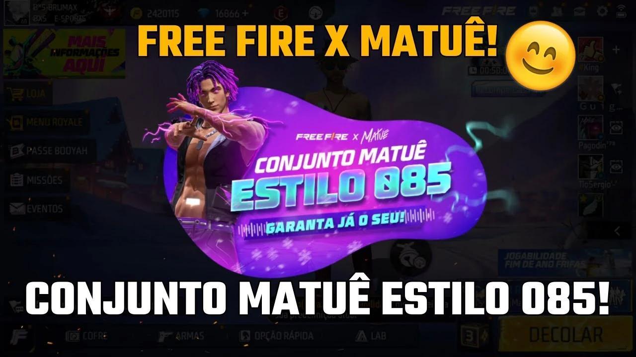 CODIGUIN FF no Free Fire: código conjunto Matuê; Resgate no Rewards