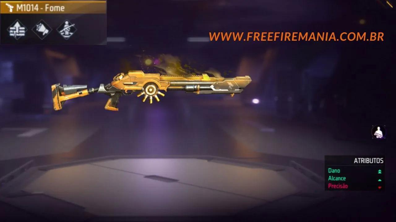 CODIGUIN FF no Free Fire: código da skin atributada M1014 "Fome"; Resgate no Rewards