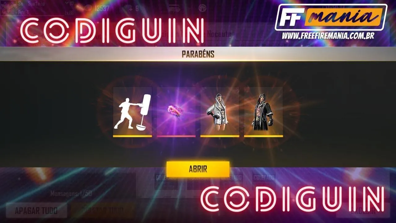 CODIGUIN FF: Novos códigos Free Fire com itens do evento Noite de Nocaute chegam ao jogo