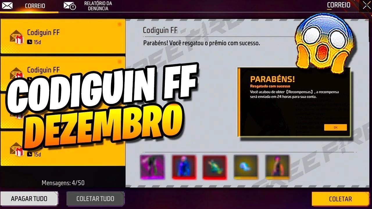 CODIGUIN Free Fire: código FF conjunto Matuê; Resgate no Rewards