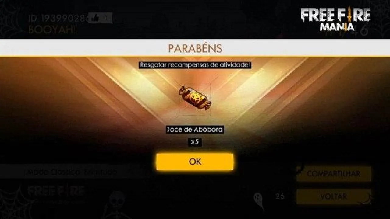 Como Conseguir Doces de Abóbora Grátis no Free Fire