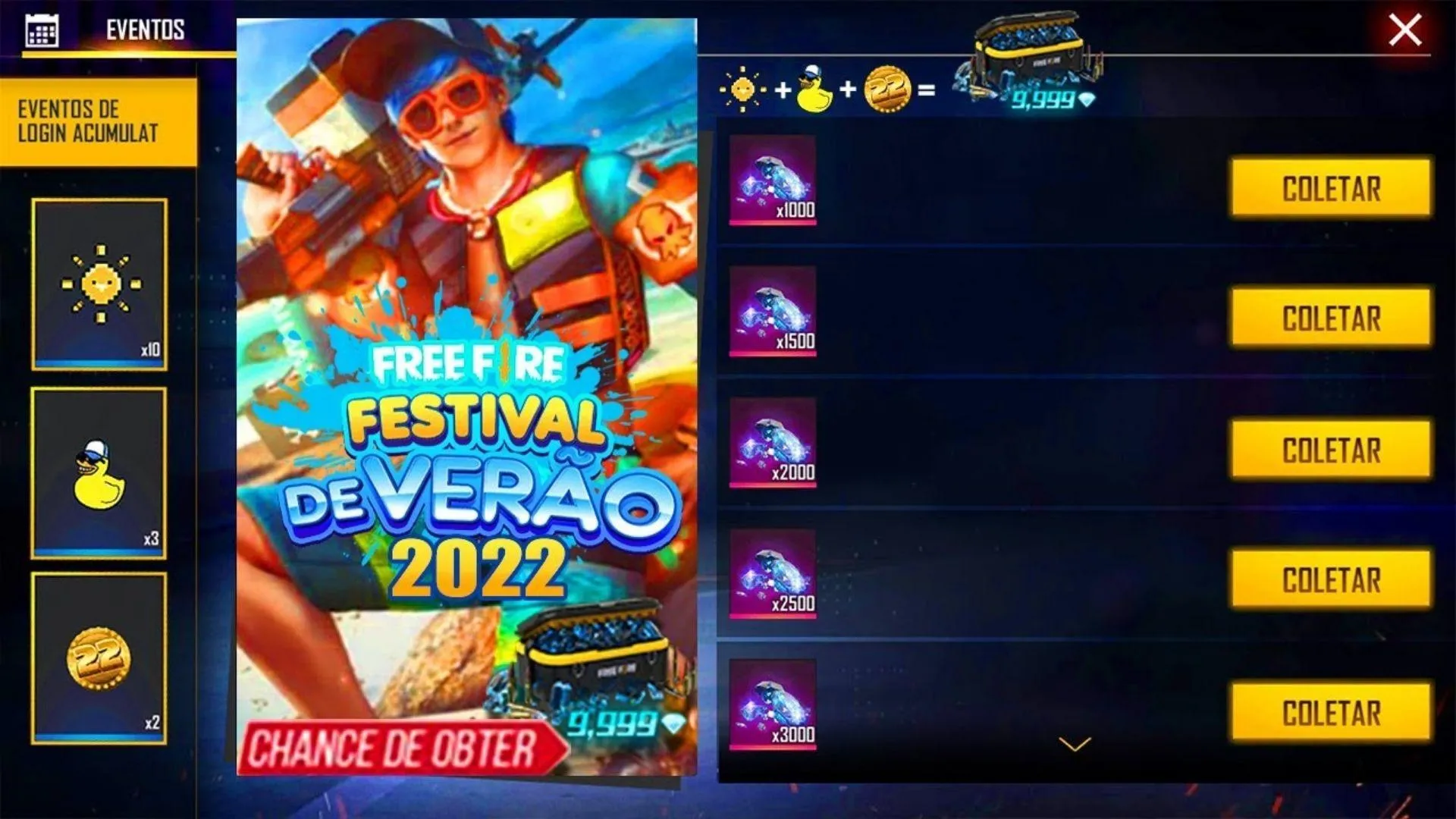 Como ganhar 9.999 diamantes no Free Fire em Janeiro de 2022