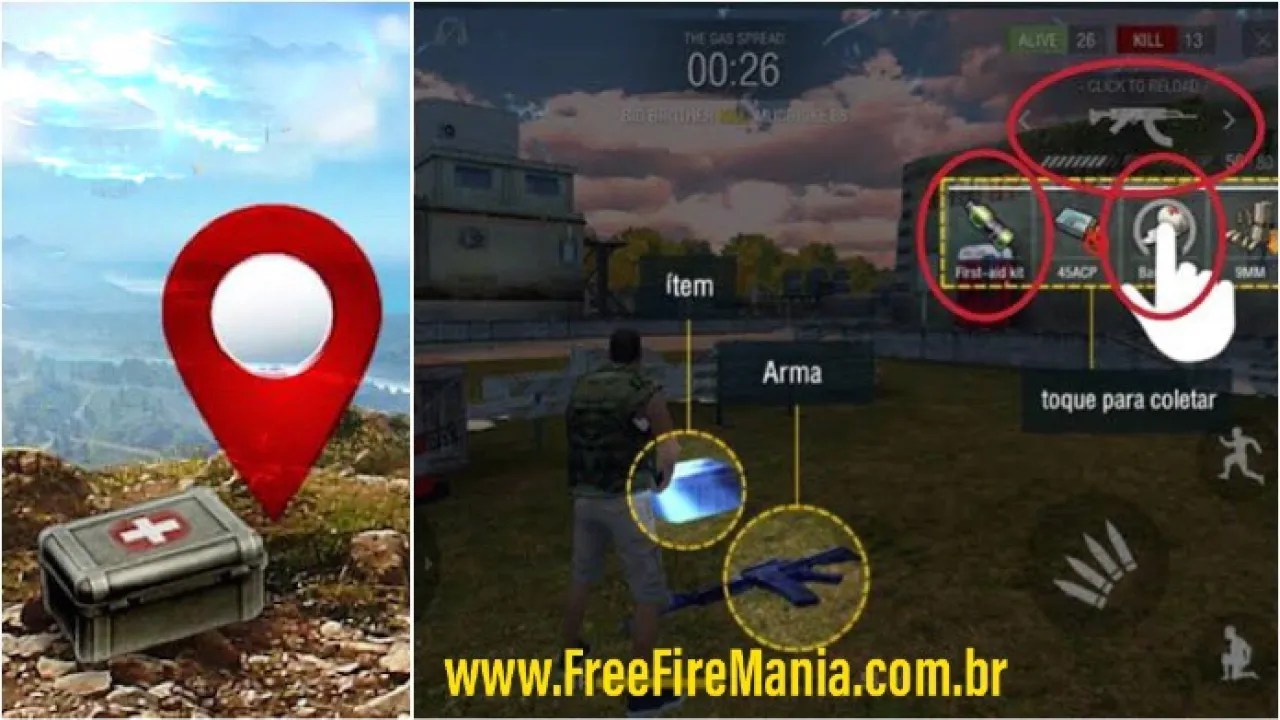 Como Marcar Itens para Seus Amigos no Mapa do Free Fire