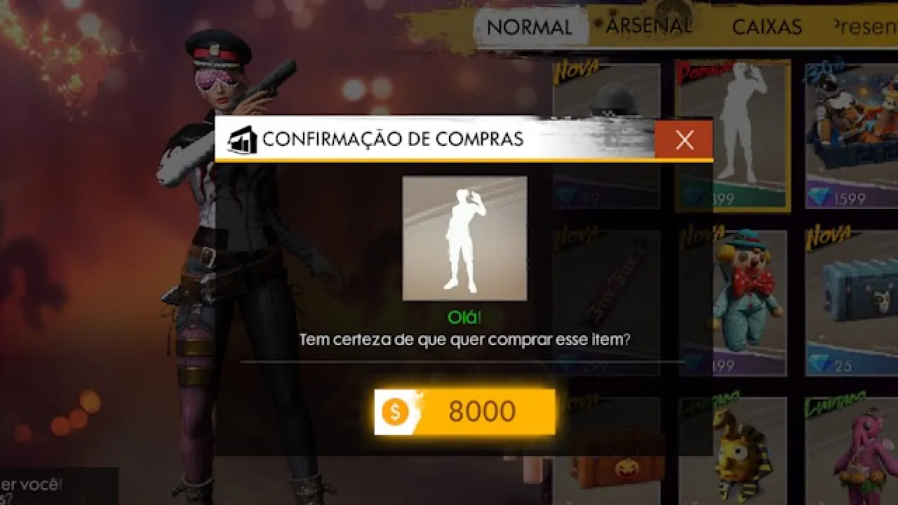 Compre Agora Seu Emote por Ouro no Free Fire