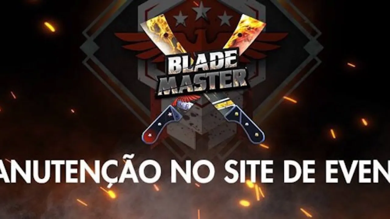 Comunicado sobre erro no site do evento Blade Master em Free Fire