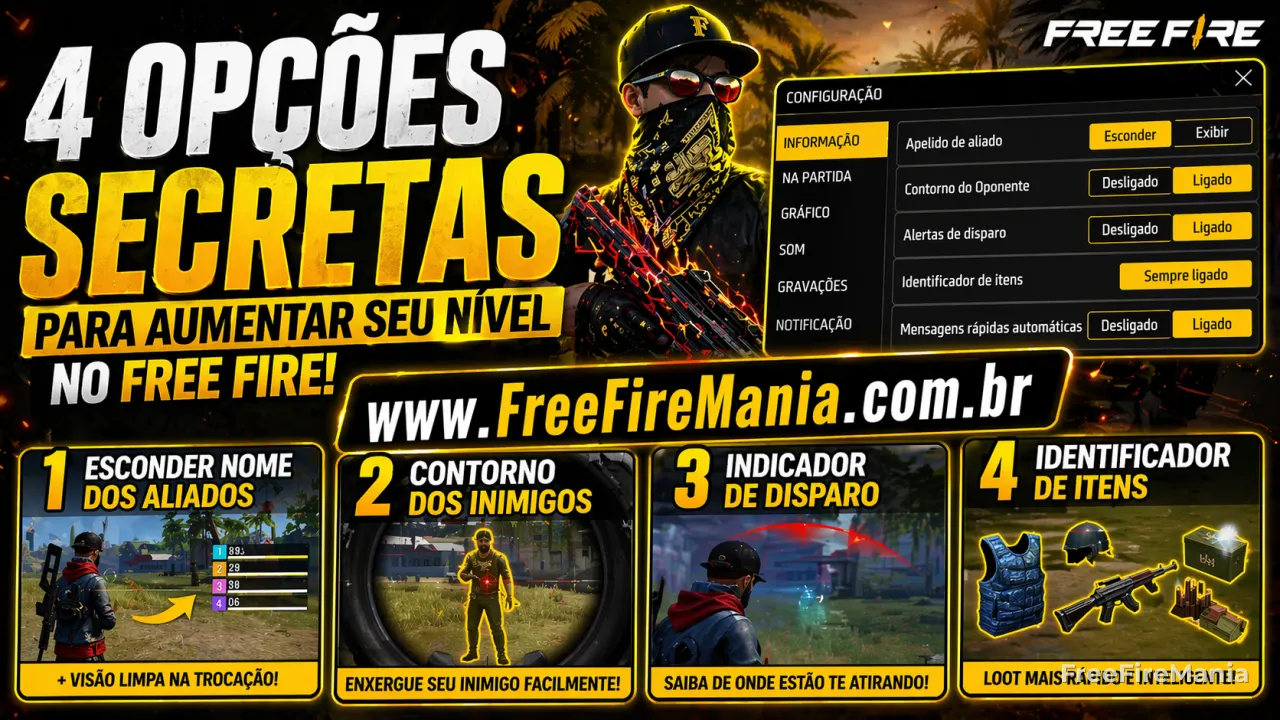 Free Fire: 4 configurações escondidas para jogar melhor