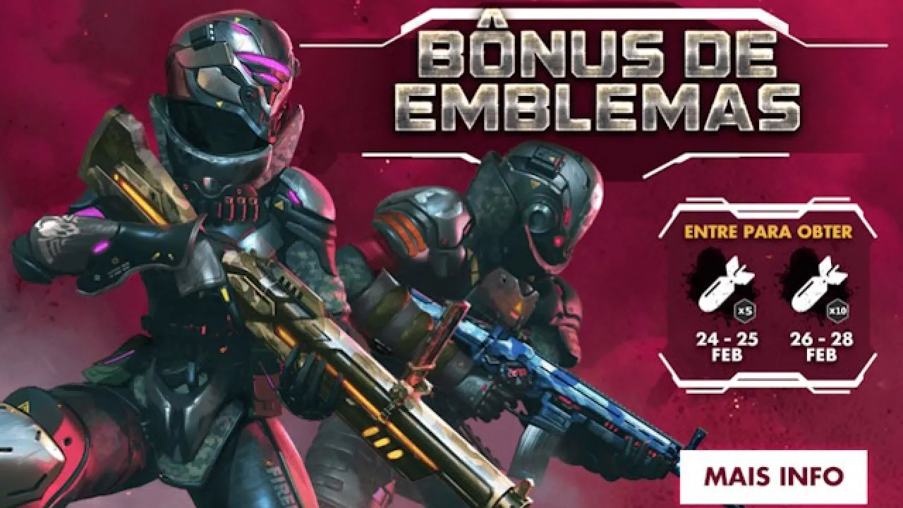 Bônus de Emblemas Confirmado para o Passe de Elite Esquadrão Antibombas - Free Fire