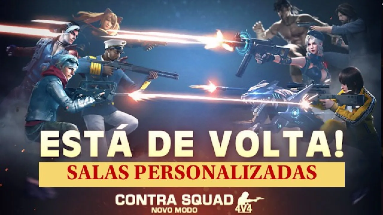 Modo Contra Squad 4v4 Confirmado em Salas Personalizadas no Free Fire