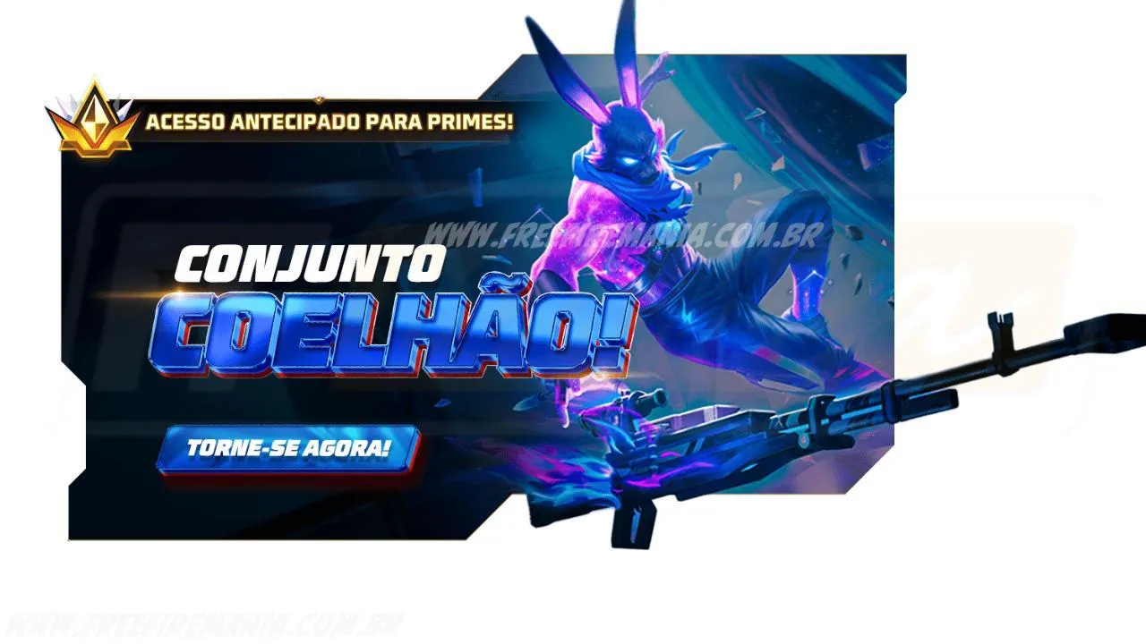 Free Fire: Como Conseguir Conjunto- Coelhão Galático no Torre de Tokens?