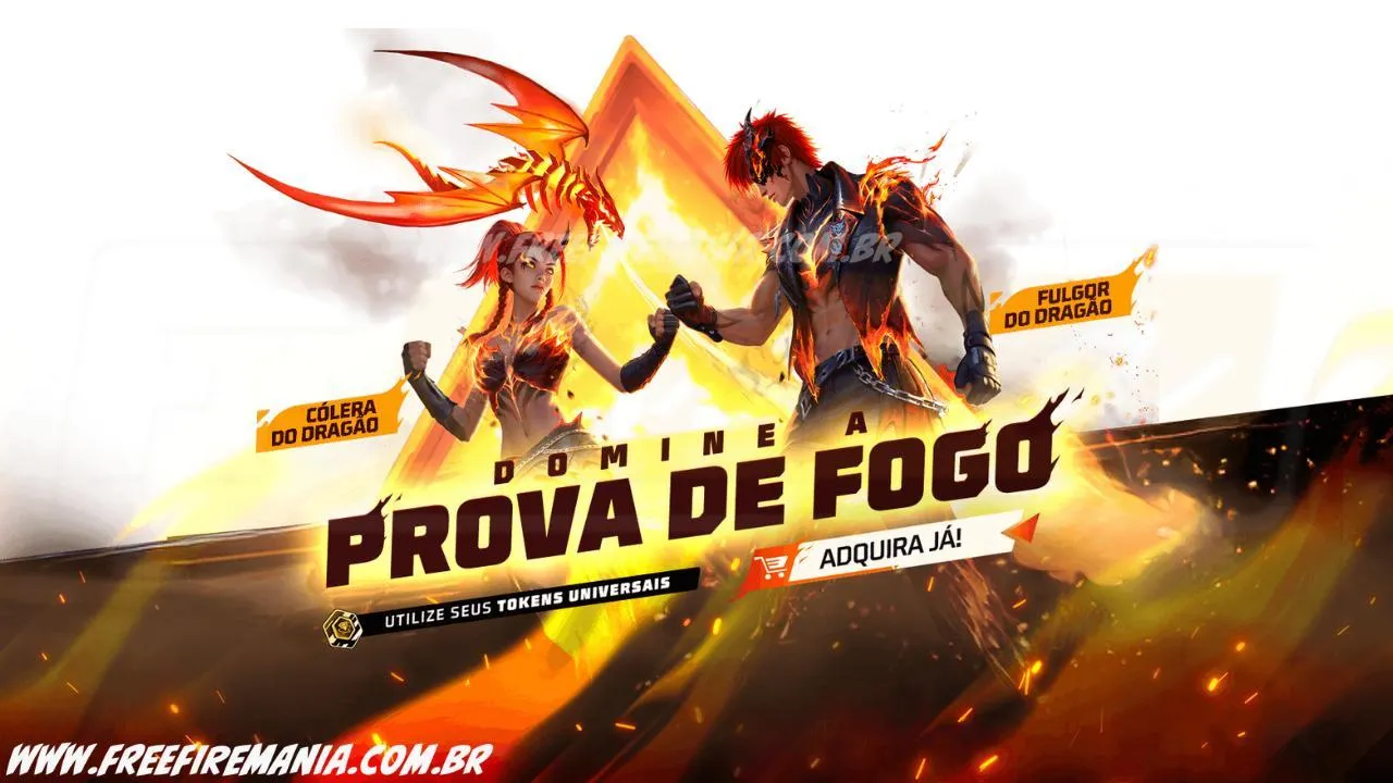 Free Fire: como conseguir Conjunto - Fulgor do Dragão no Token Royale