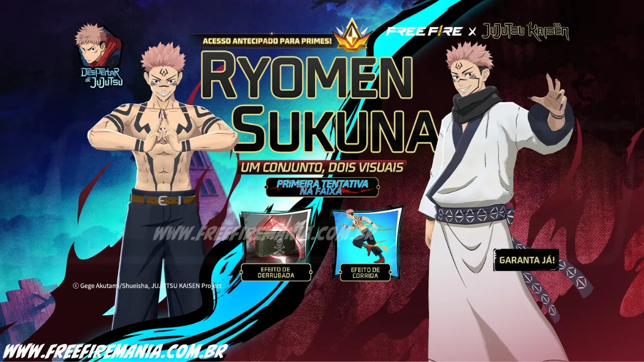 Free Fire: como conseguir Conjunto - Ryomen Sukuna no Token Royale