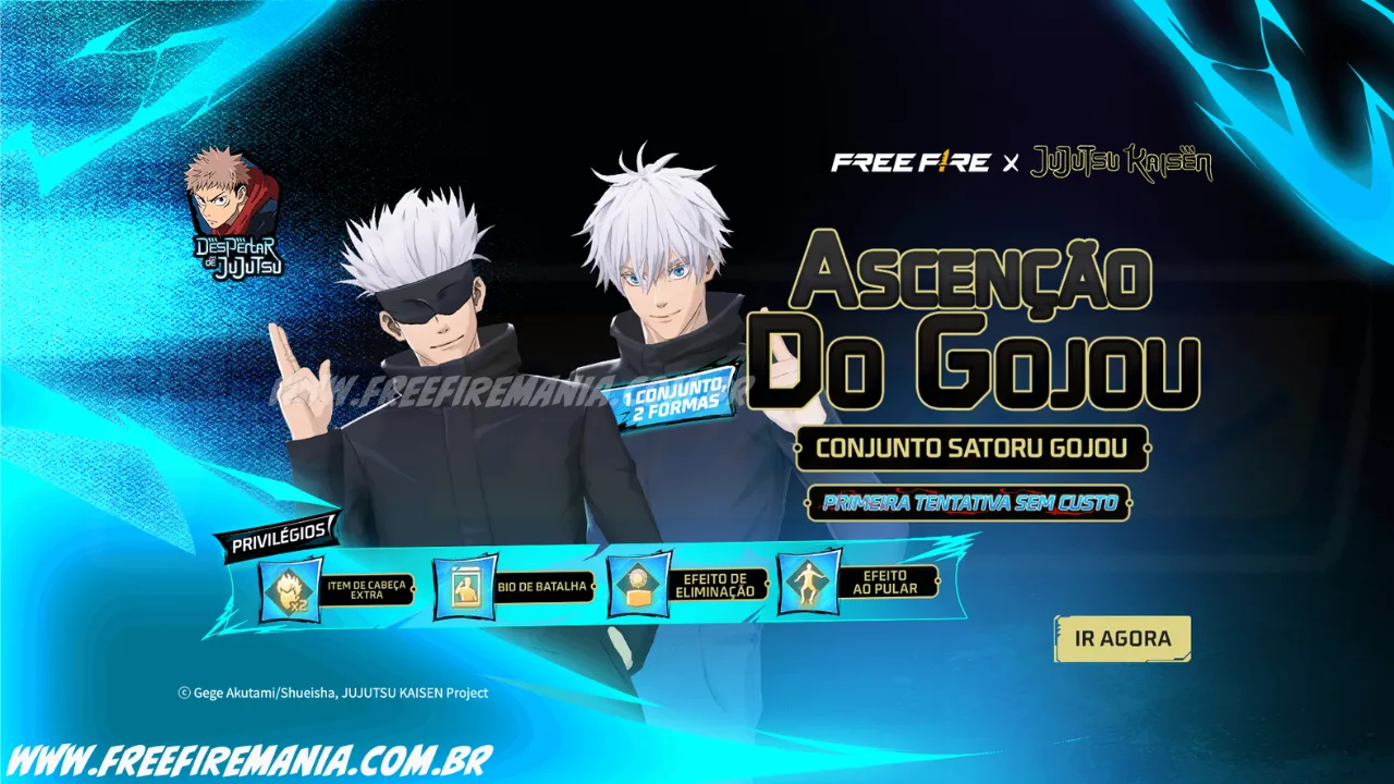 Free Fire: Como Conseguir Conjunto - Satoru Gojo no Torre de Tokens?