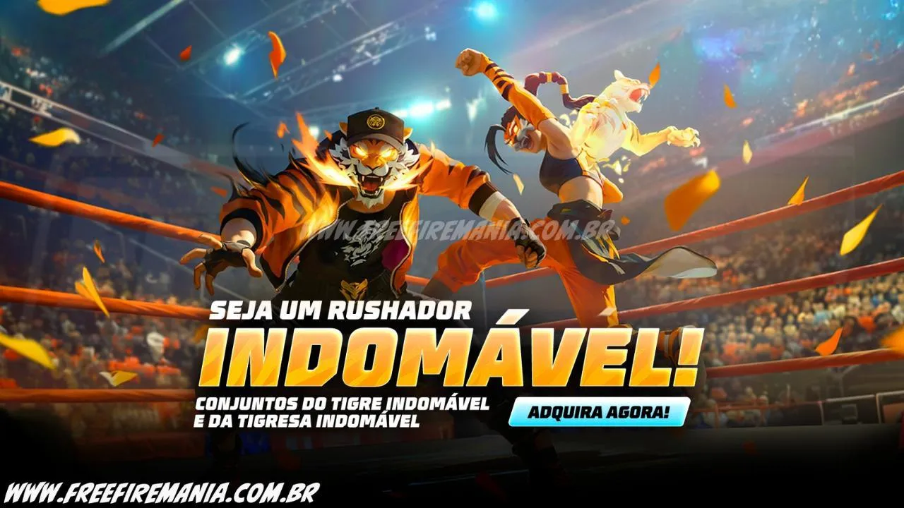 Free Fire: como conseguir Conjunto - Tigre Indomável e Tigresa Indomável no Token Royale