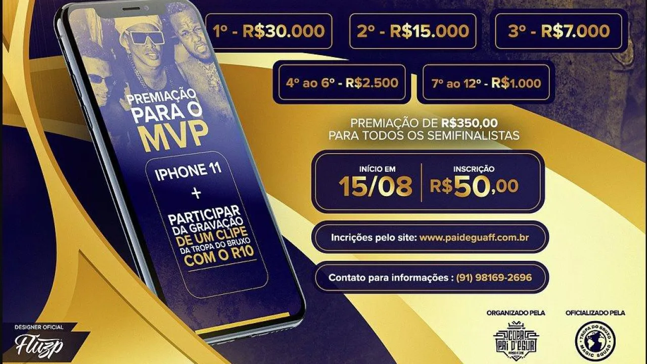 Copa R10 Free Fire: torneio do Ronaldinho Gaúcho cobra R$ 50 por inscrição