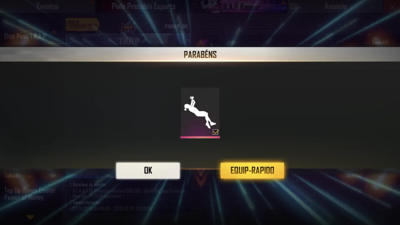 Emote Olhar da Morte Grátis no Free Fire: Coleta Limitada