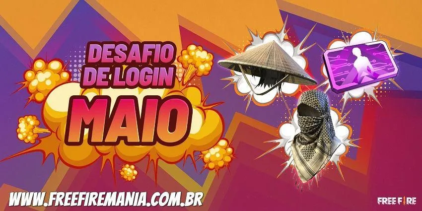 Desafio de Login no Free Fire em Maio de 2020