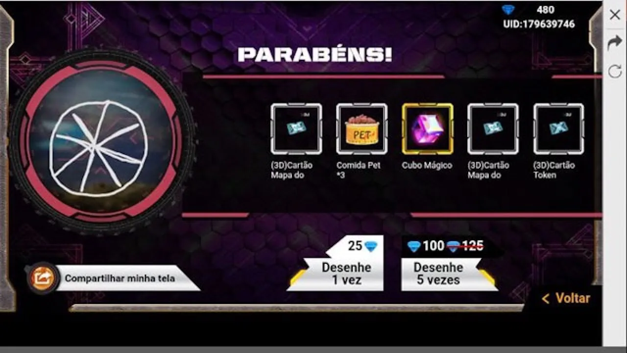 Desenhos para Ganhar o Cubo Mágico no Free Fire