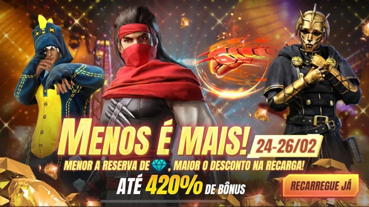 Diamantes Free Fire: Menos é mais está disponível no Battle Royale, veja como funciona