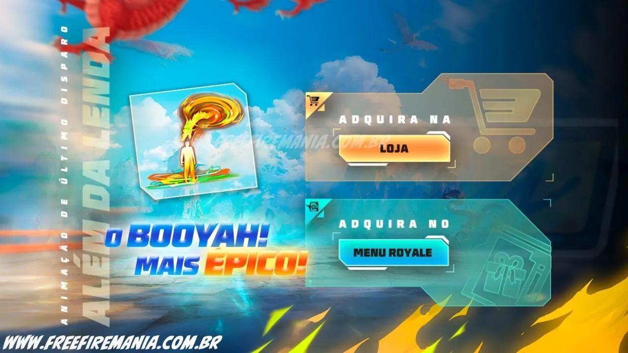 Escolha Royale Free Fire: Como conseguir Disparo Final Parafal - Além da Lenda e outros Prêmios