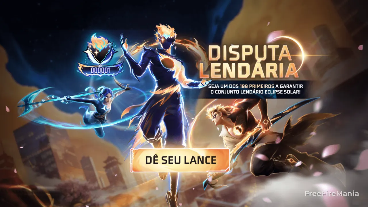 Disputa Lendária Free Fire: Skin Eclipse Solar chega dia 8