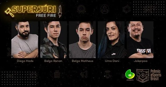 Jurados Selecionados para o Prêmio de Melhor Jogador de Free Fire do Brasil 2019