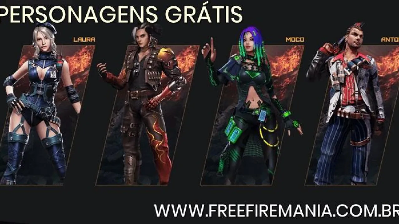 Domingo: Escolha um Personagem Grátis no Free Fire