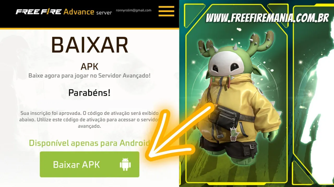 Download Servidor Avançado Free Fire dezembro 2022: APK 66.30.0 Advance FF (link direto)