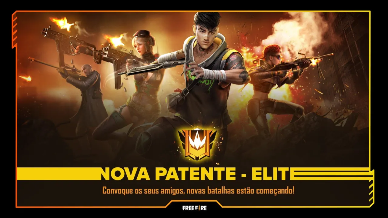 Elite é a nova patente do Free Fire; saiba como alcançar