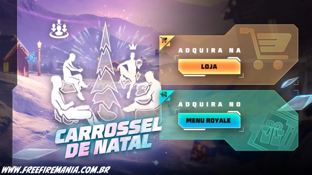 Free Fire: como conseguir Emote - Carrossel de Natal no Token Royale