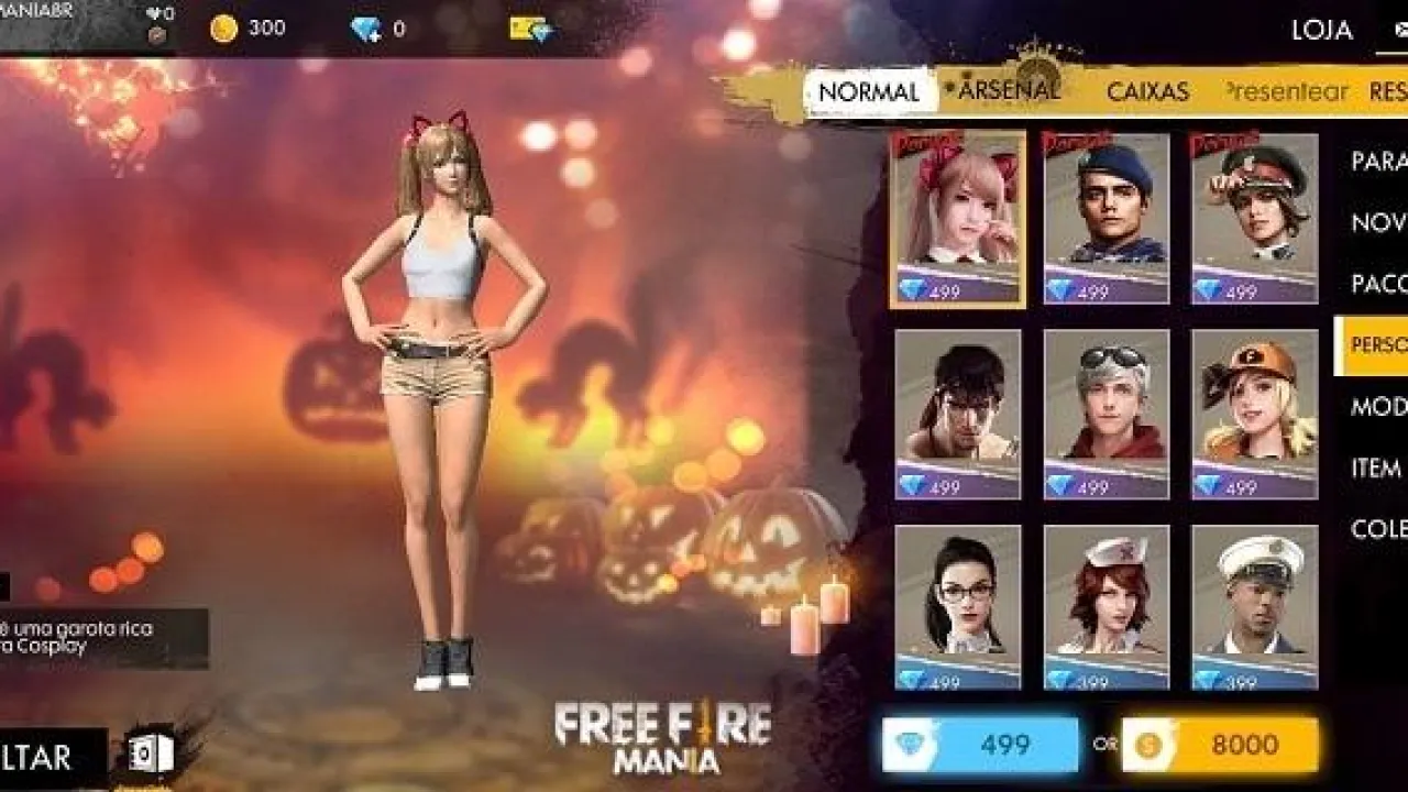Nova Personagem Caroline Disponível por Ouro na Loja do Free Fire