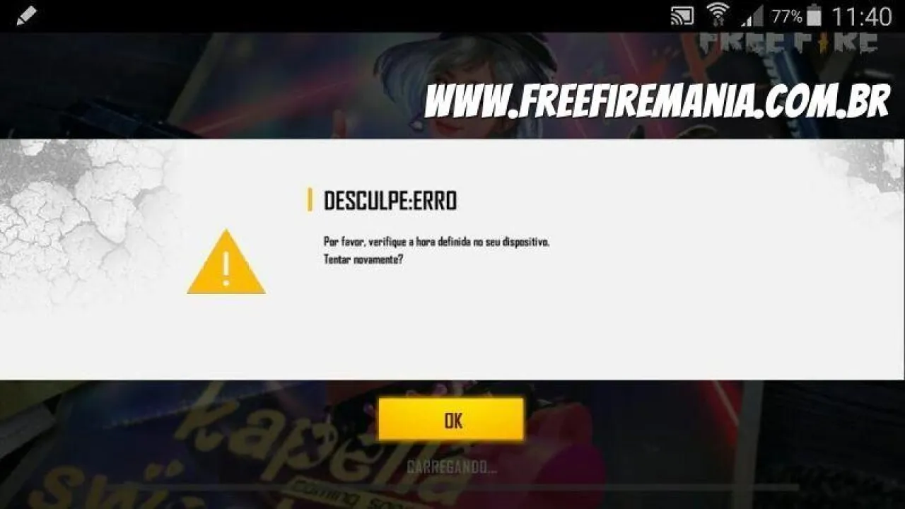 Como Resolver o Erro de Hora no Free Fire
