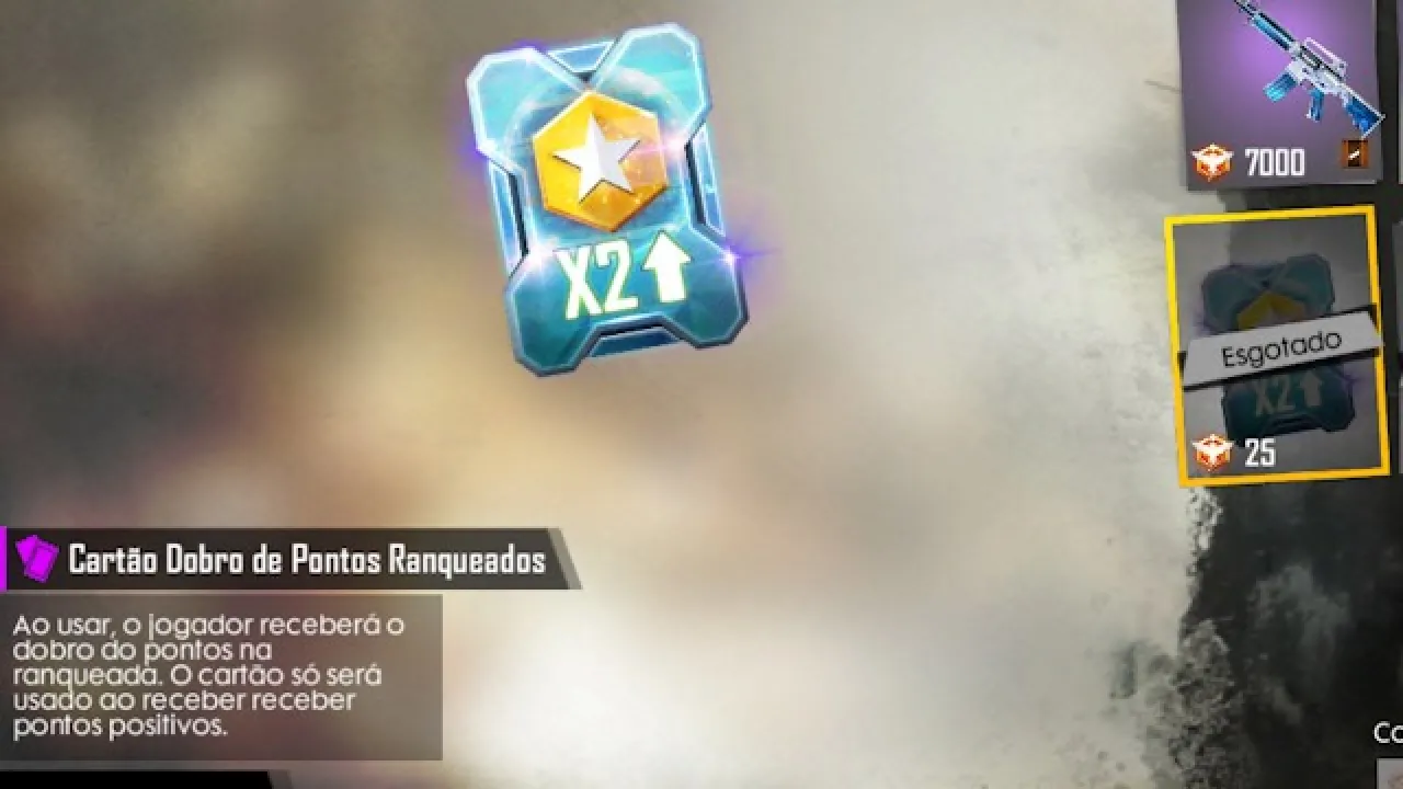 ESGOTADO: Mudanças no Cartão de Dobro de Pontos na Ranqueada do Free Fire