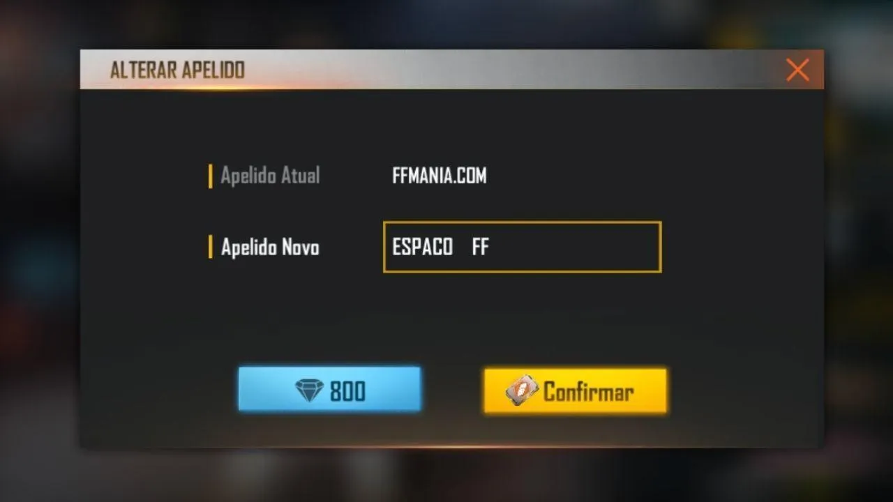 Espaço Invisível: veja como colocar um código invisível no nome do Free Fire