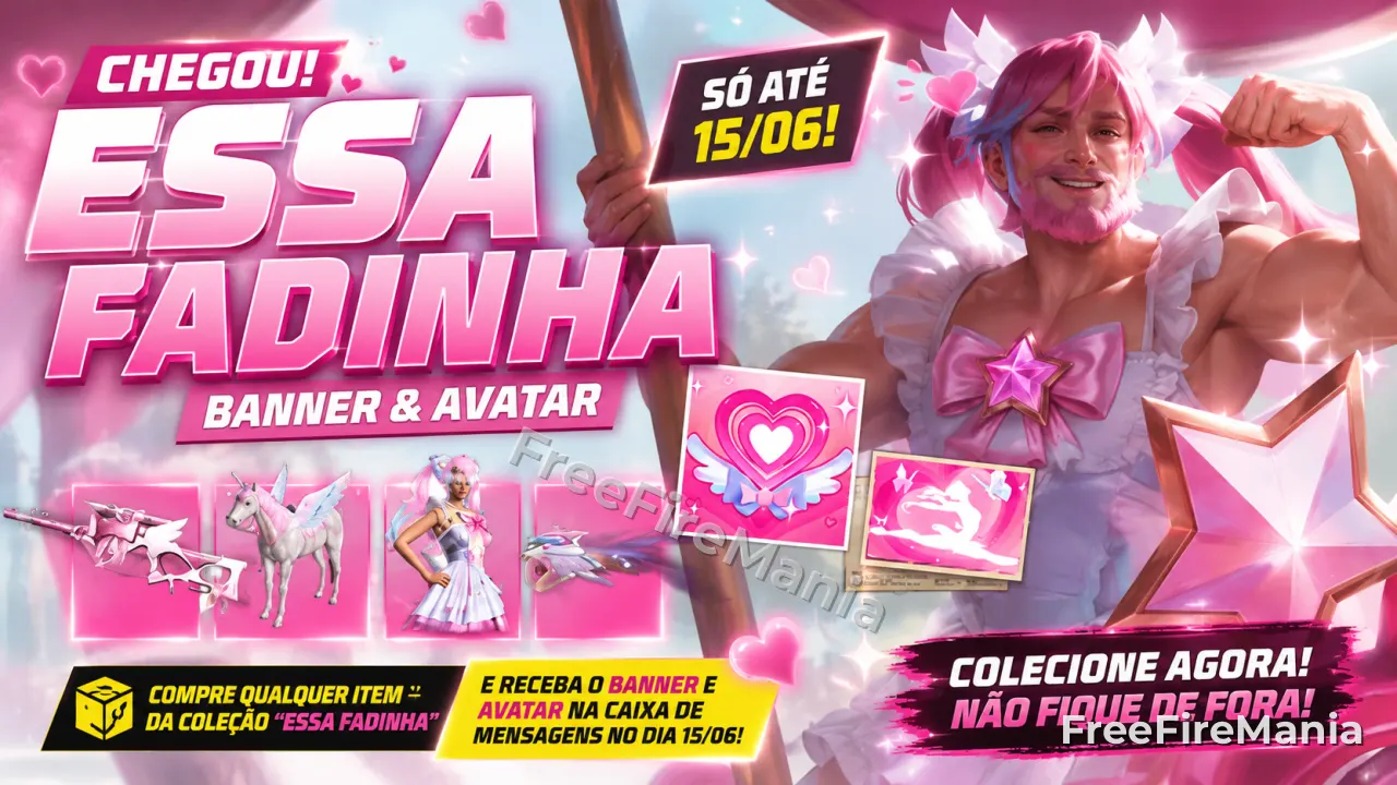 Free Fire libera banner e avatar Essa Fadinha grátis no dia 15