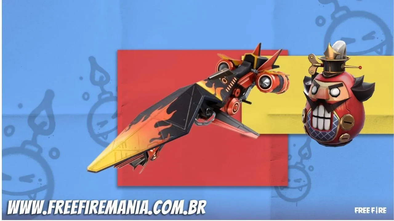 Evento de Recarga Free Fire: Asa Delta Flamejante e Granada Quebra Nozes chegam na terça