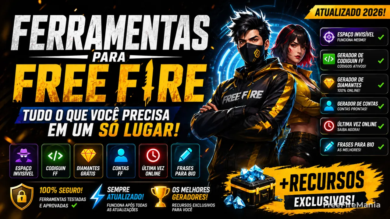 Ferramentas Free Fire 2026: Geradores, Calculadoras e Utilitários