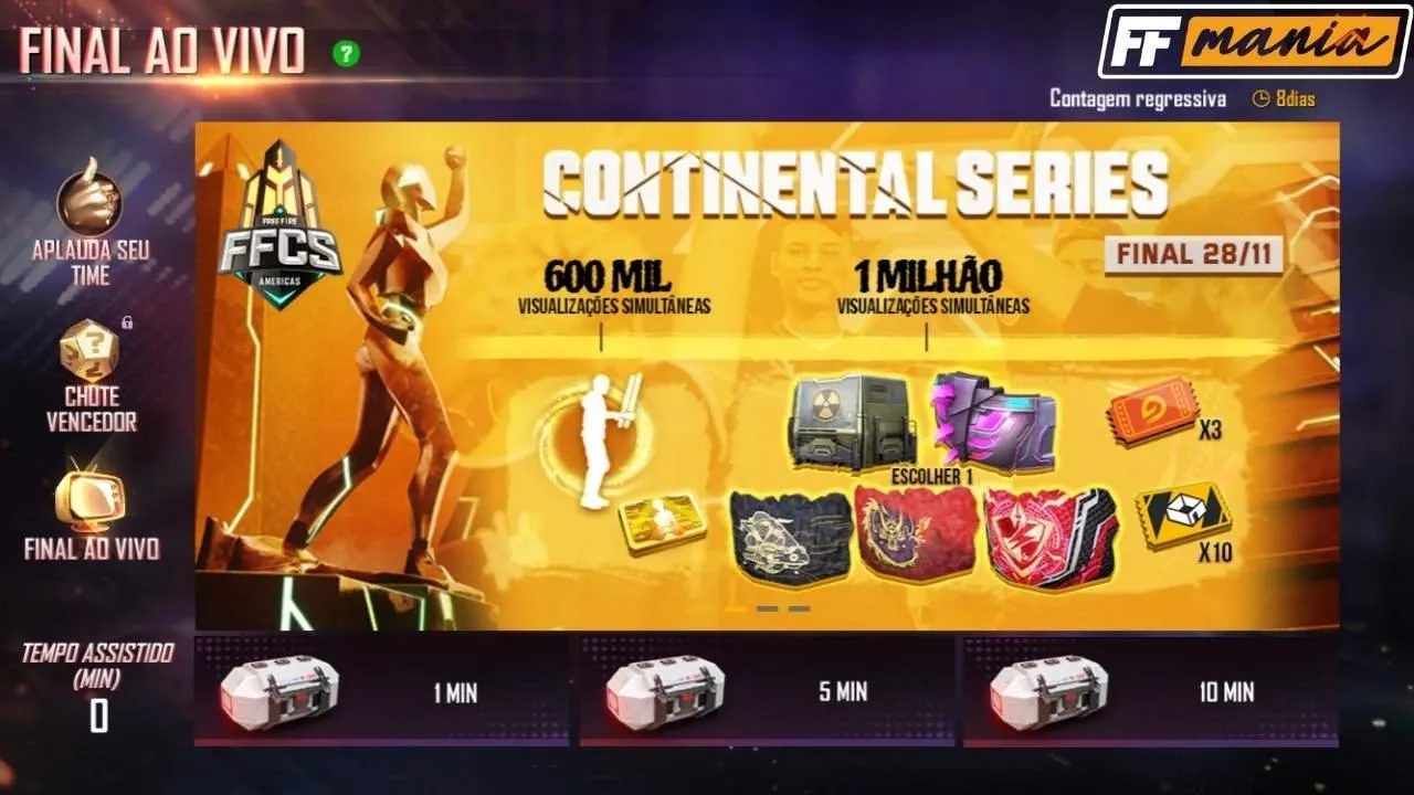 FFCS: Garena libera as recompensas para o continental de Free Fire