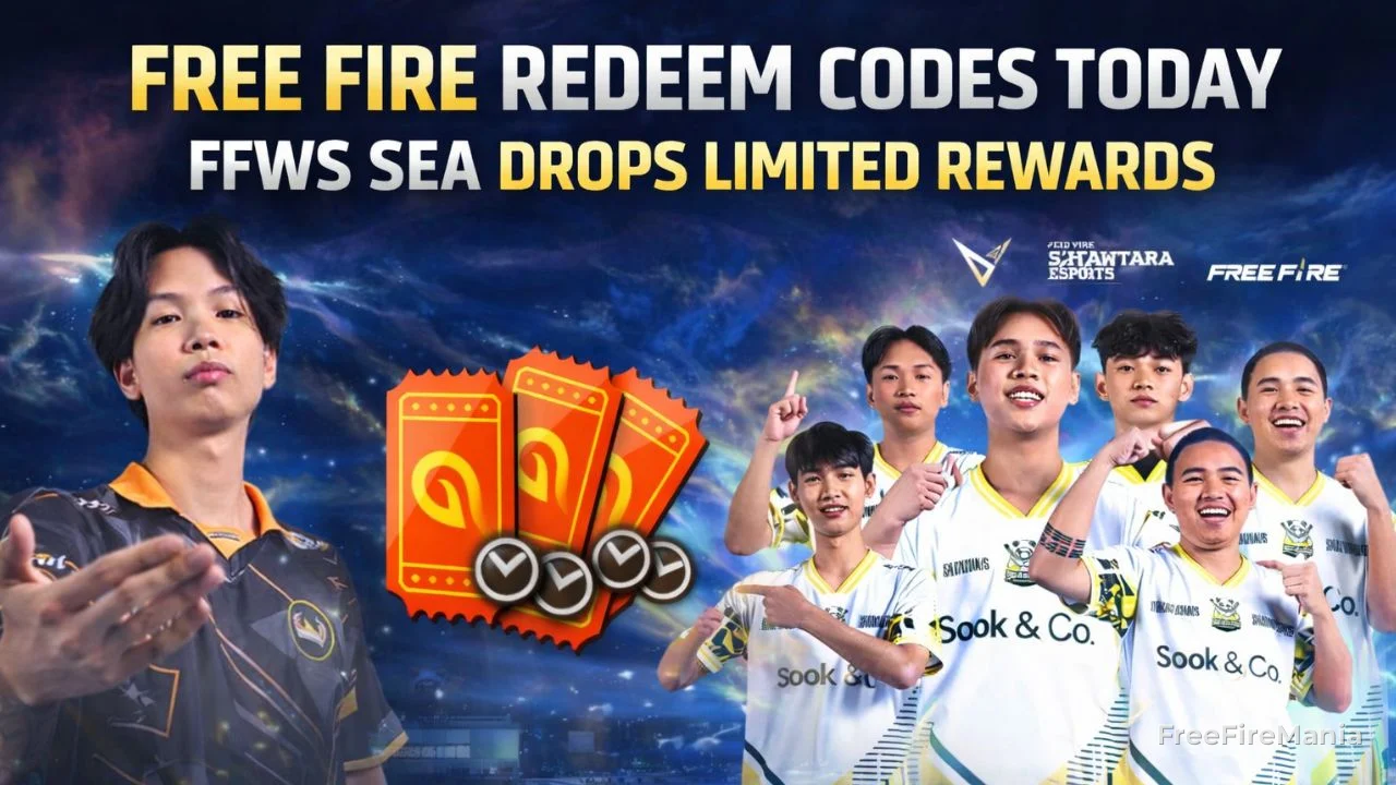 Free Fire Redeem Codes Today: FFWS SEA drops limited rewards