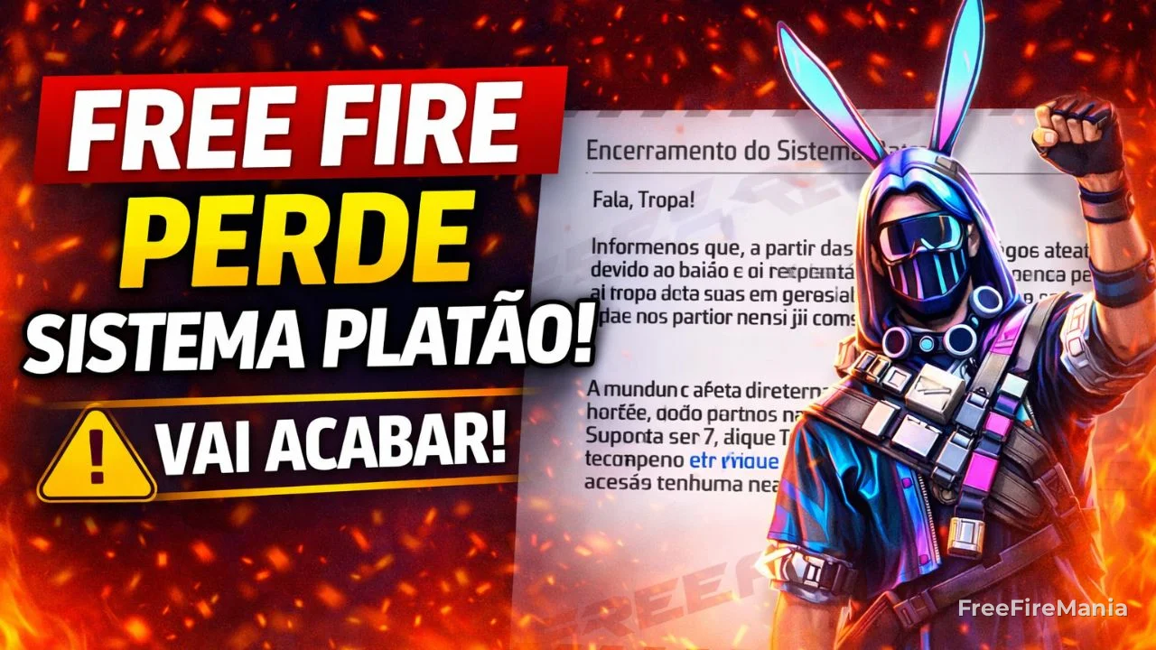 Garena encerra sistema Platão no Free Fire e define prazo final