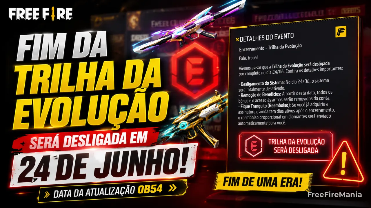 Free Fire encerrará a Trilha da Evolução na atualização OB54