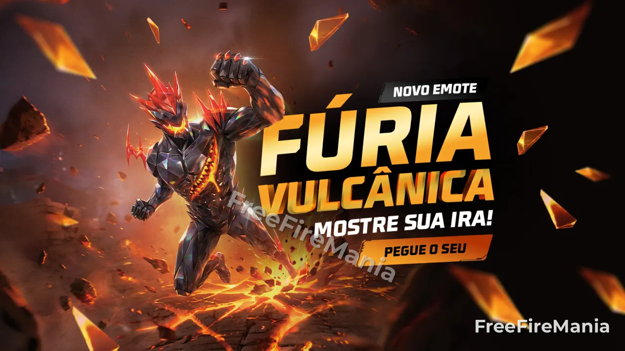Nova edição do Bazar do Drop destaca Fúria Vulcânica no Free Fire