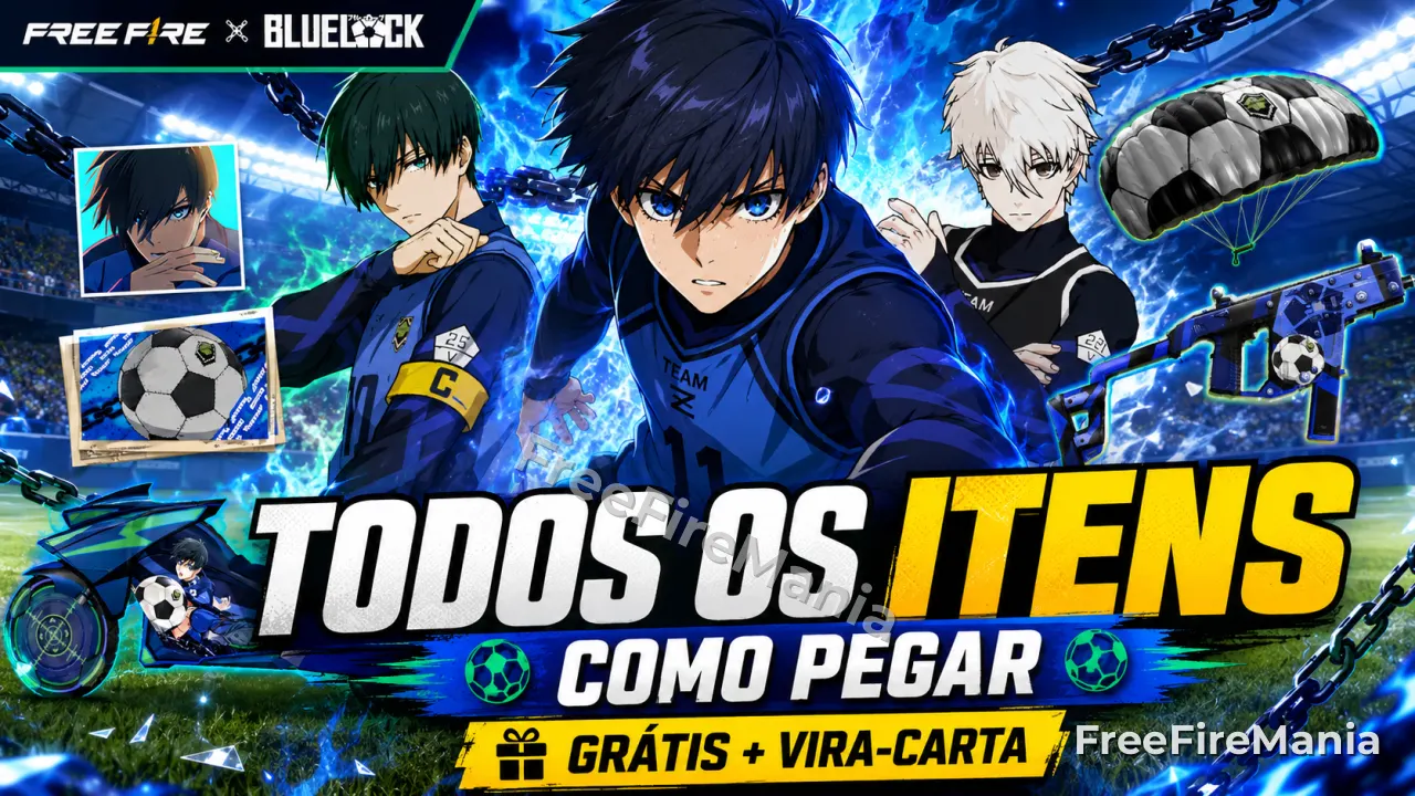 Free Fire x Blue Lock: todos os itens e como pegar